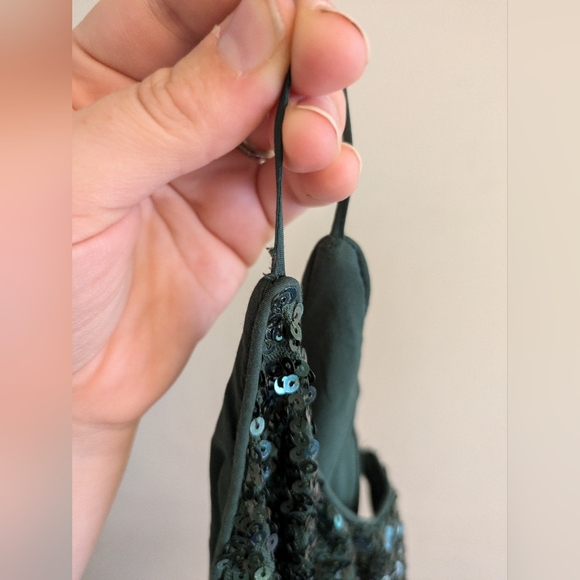 Badgley Mishka Green Sequin Gown Size 16 - Picture 8 of 8